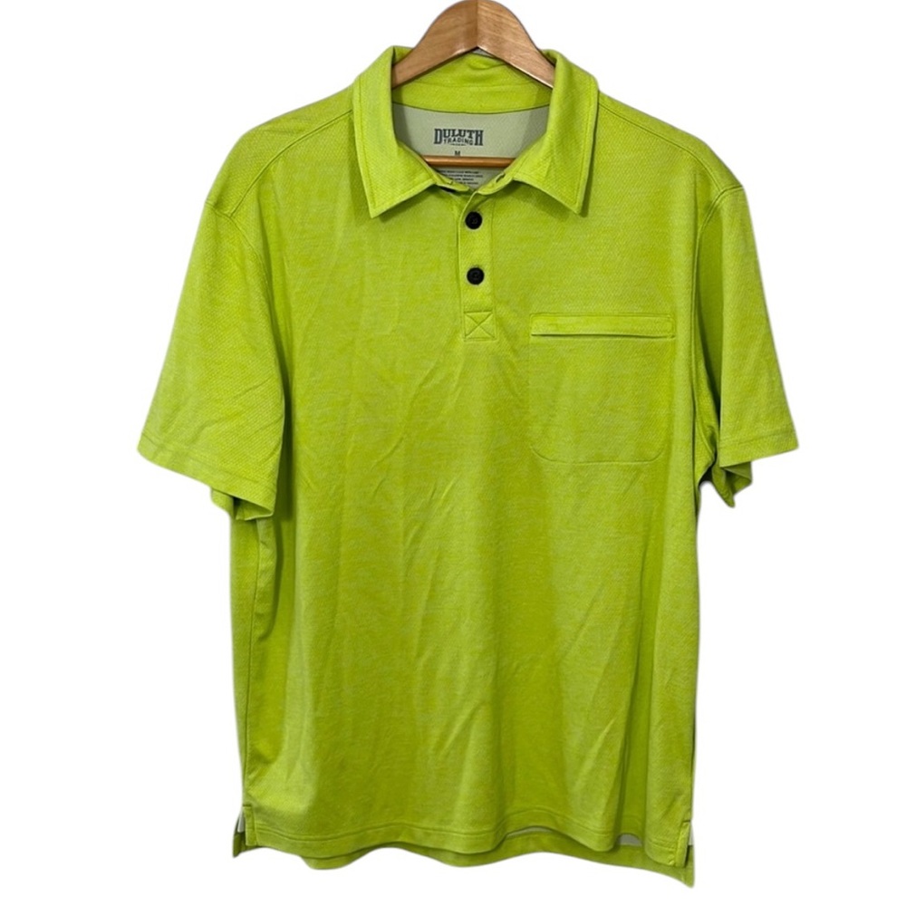 HH2- - DULUTH TRADING medium green polo shirt